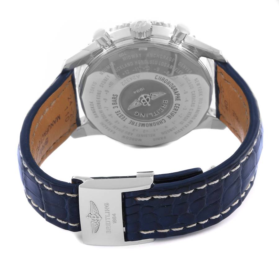 Breitling Navitimer GMT Blue Dial Steel Mens Watch A24322