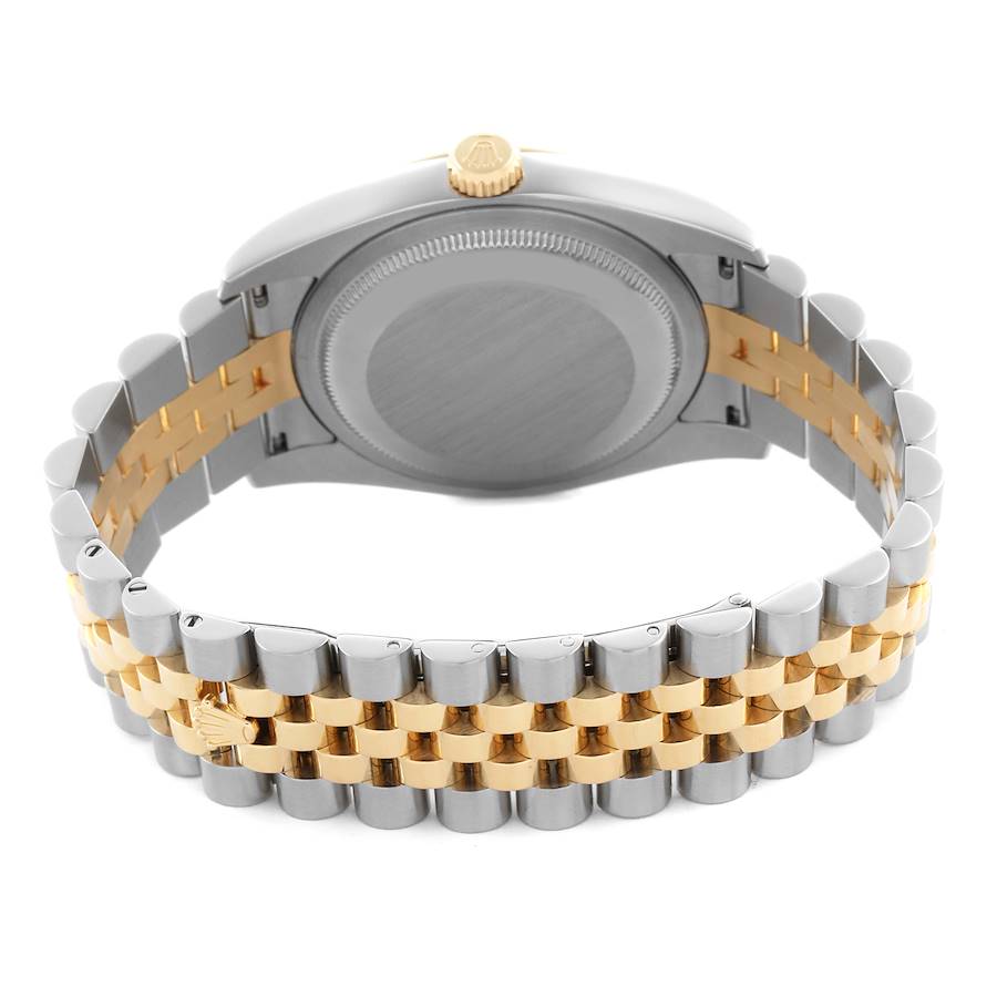 Rolex Datejust Steel Yellow Gold Diamond Dial Mens Watch 116233