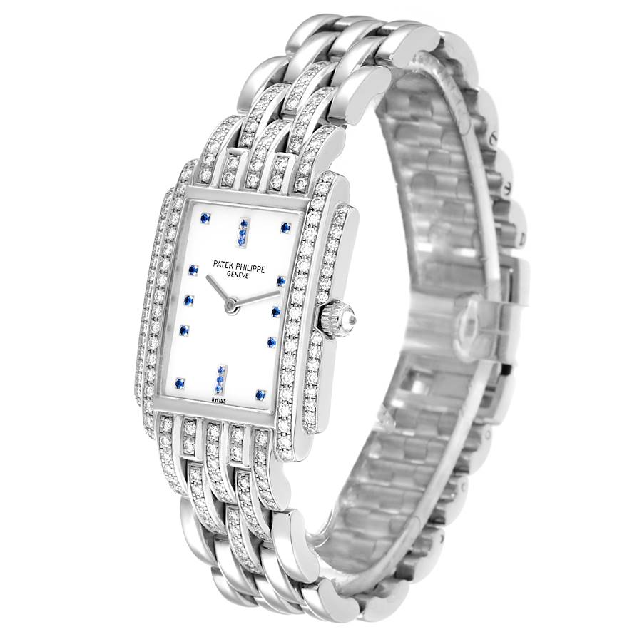 Patek Philippe Gondolo 18k White Gold Diamond Ladies Watch 4825