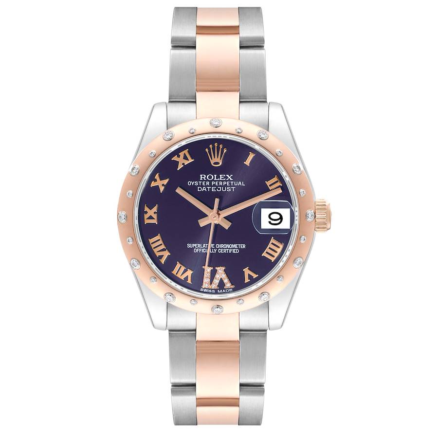 Rolex Datejust 31 Midsize Steel Rose Gold Diamond Ladies Watch 178341