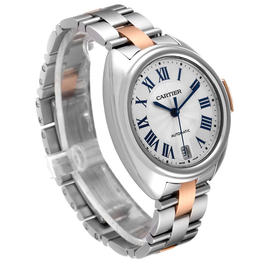 Cartier Cle Steel Rose Gold Automatic Ladies Watch W2CL0003