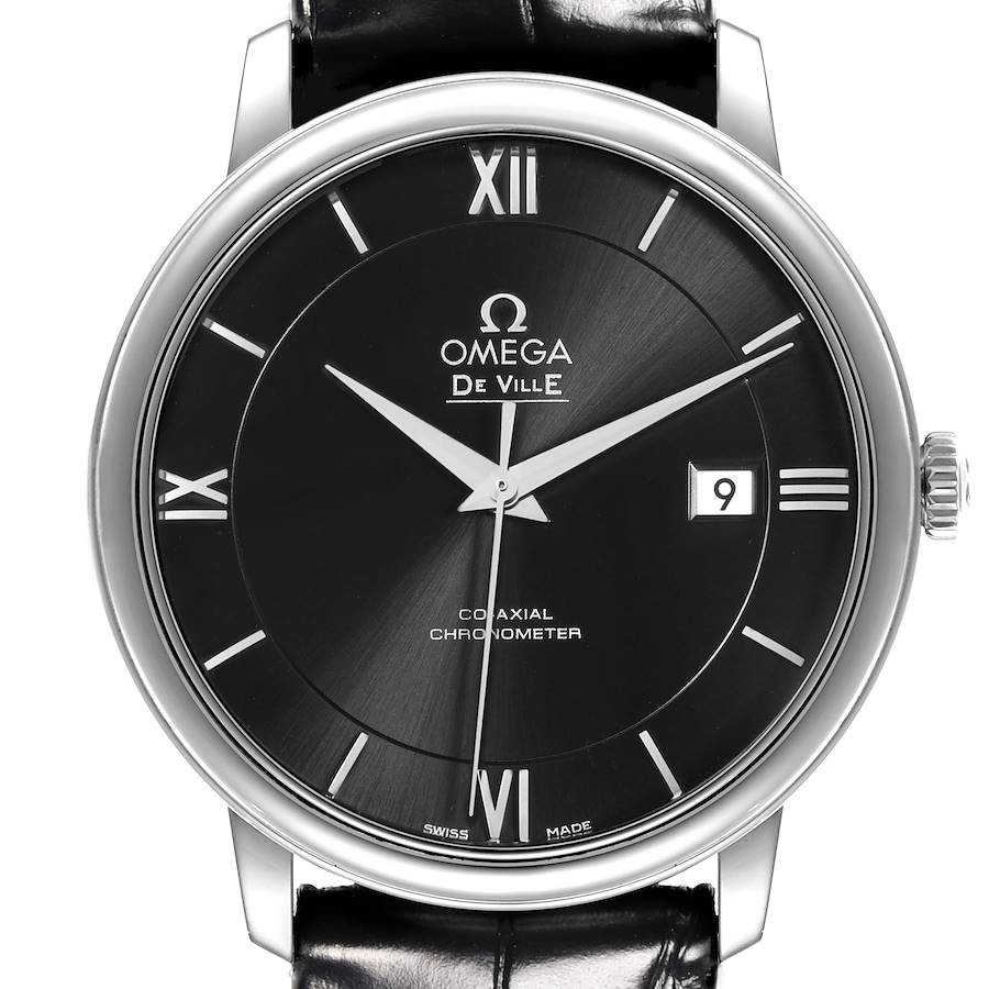 Omega DeVille Prestige Black Dial Steel Watch 424.13.40.20.01.001