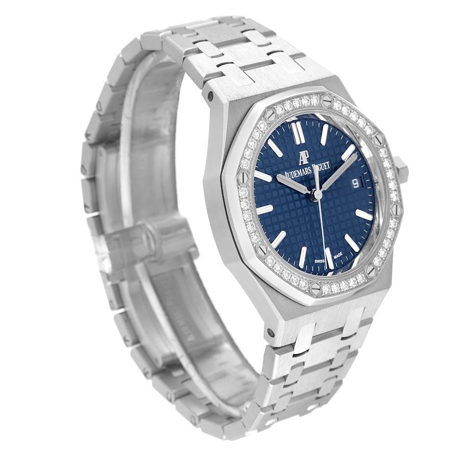 Audemars Piguet Royal Oak 37mm Steel Diamond Mens Watch 15451ST