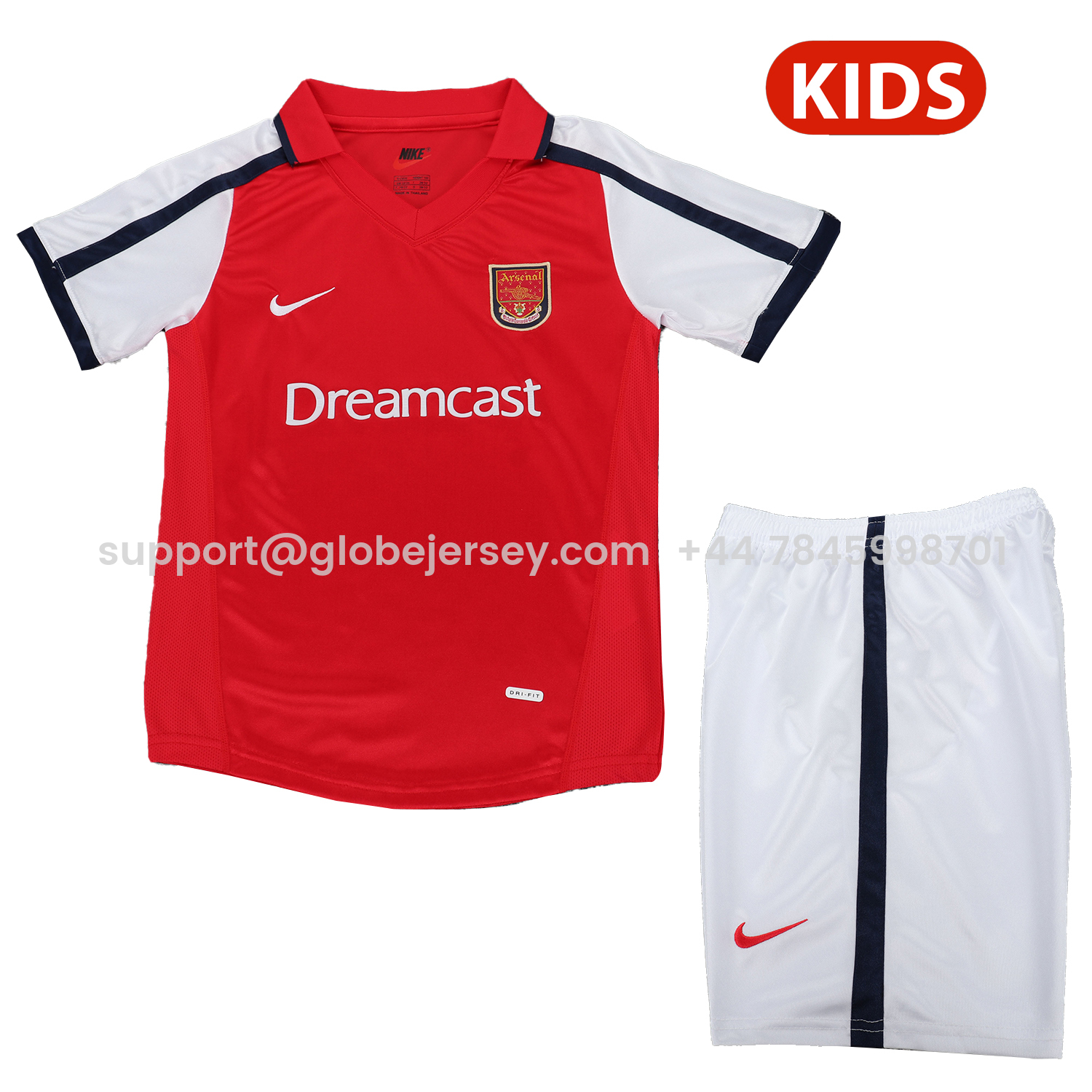 Retro Arsenal 2001-02 Home Kids Kit