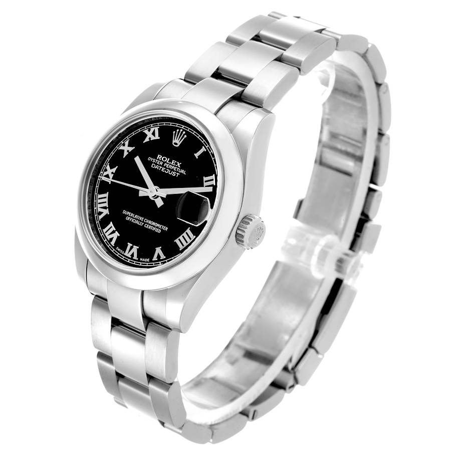 Rolex Datejust Midsize Black Dial Steel Ladies Watch 178240