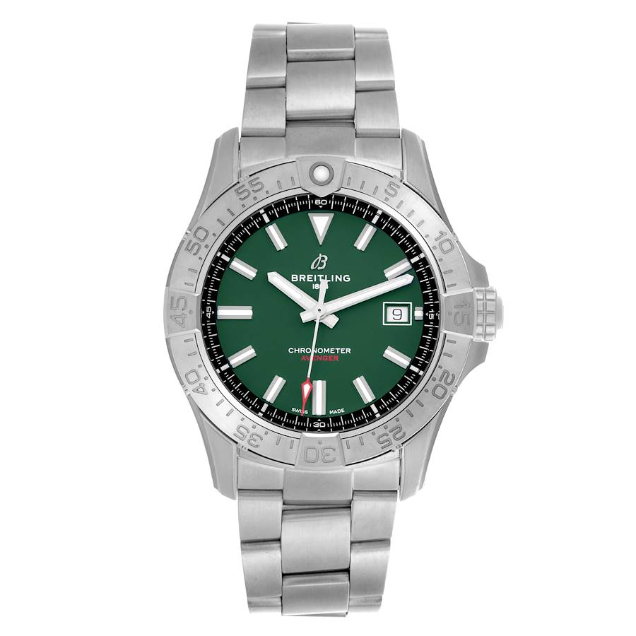 Breitling Avenger 42 Green Dial Steel Mens Watch A17328