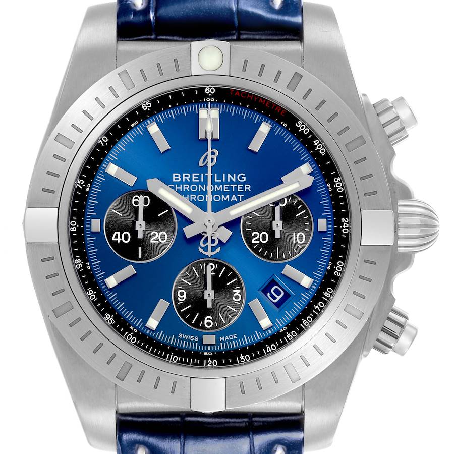 Breitling Chronomat Airbourne SE Blue Dial Steel Mens Watch AB0115
