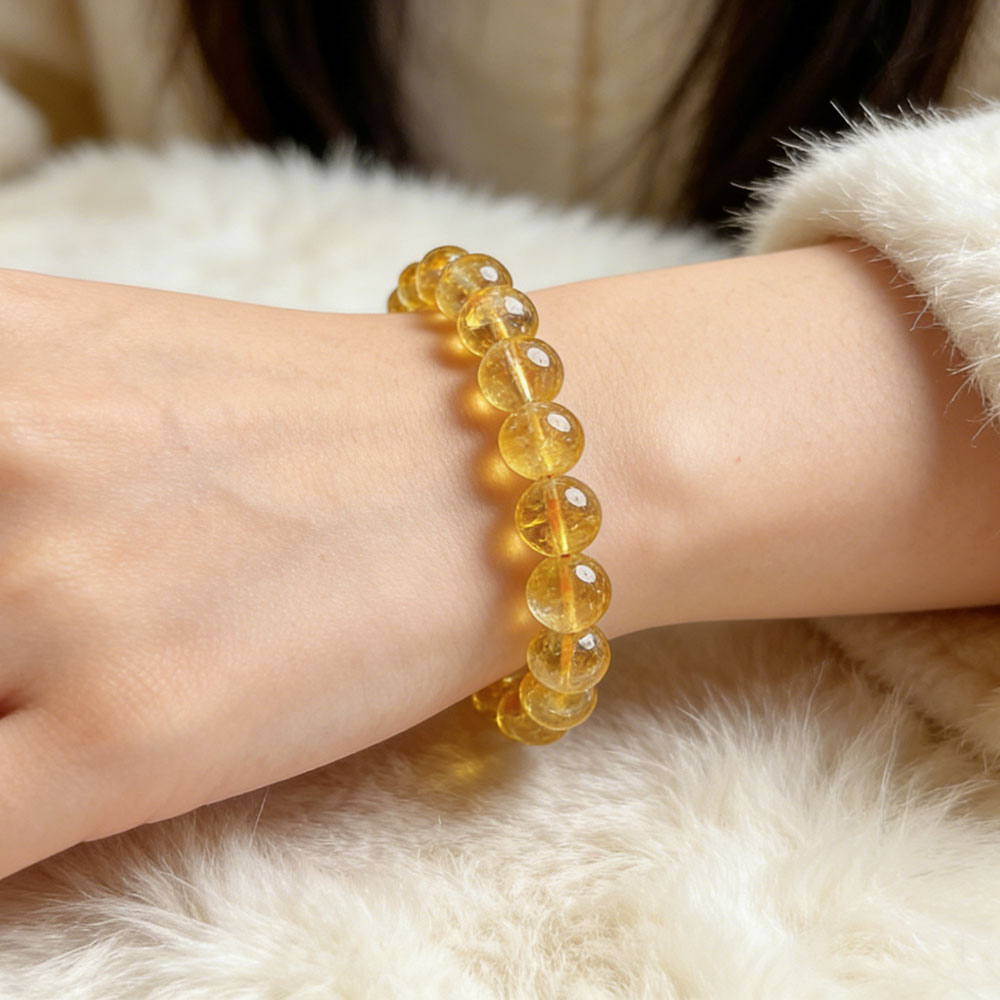 10mm Citrine Wealth Bracelet | Abundance, Prosperity & Solar Energy
