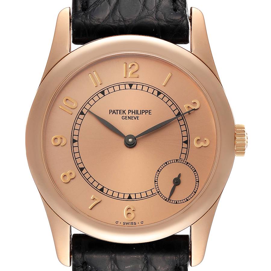 Patek Philippe Calatrava Rose Gold Bronze Dial Automatic Mens Watch 5000