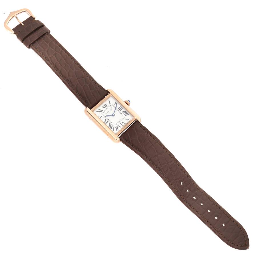 Cartier Tank Solo Silver Dial Rose Gold Steel Ladies Watch W5200024 Card