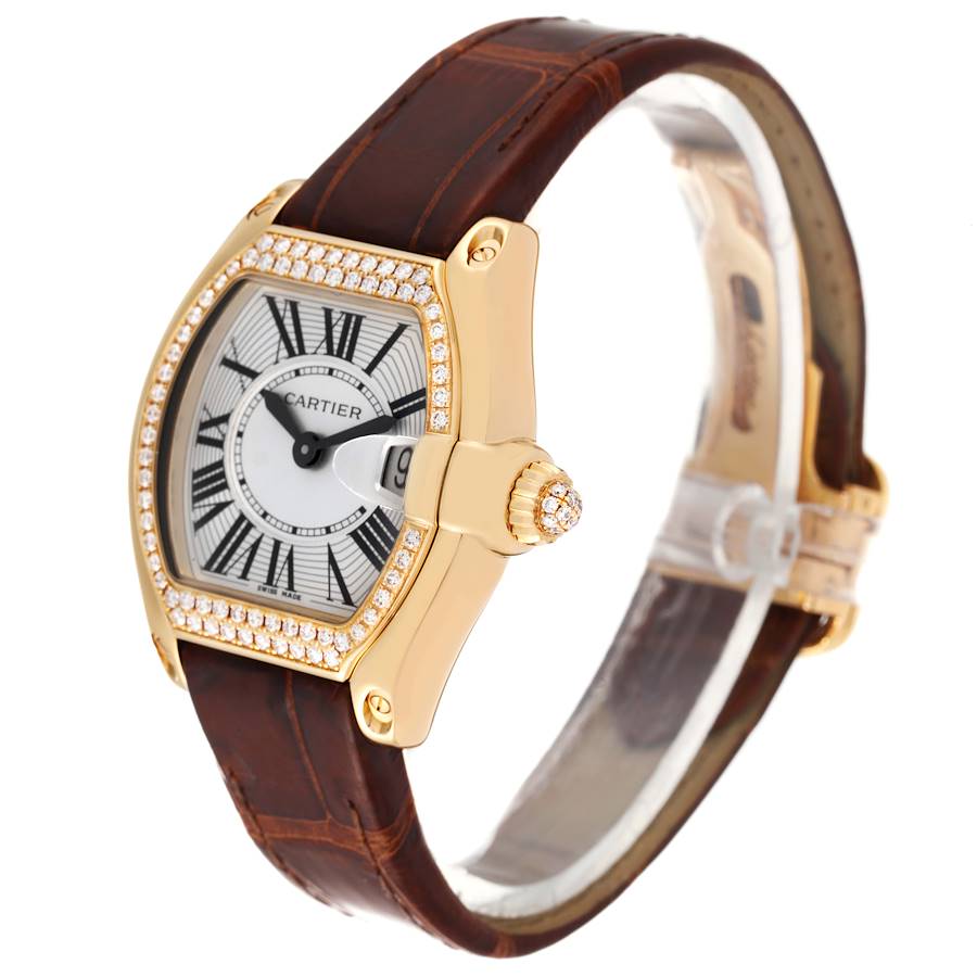 Cartier Roadster Ladies 18K Yellow Gold Diamond Watch WE500160