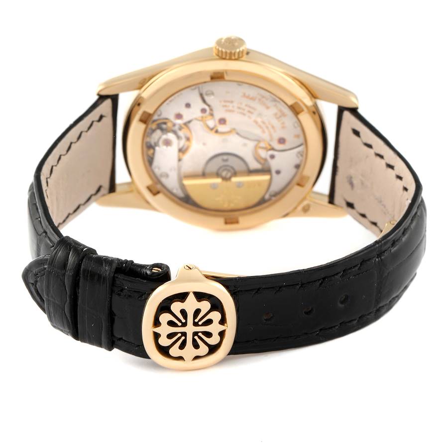 Patek Philippe Calatrava Yellow Gold Black Dial Automatic Mens Watch 5000