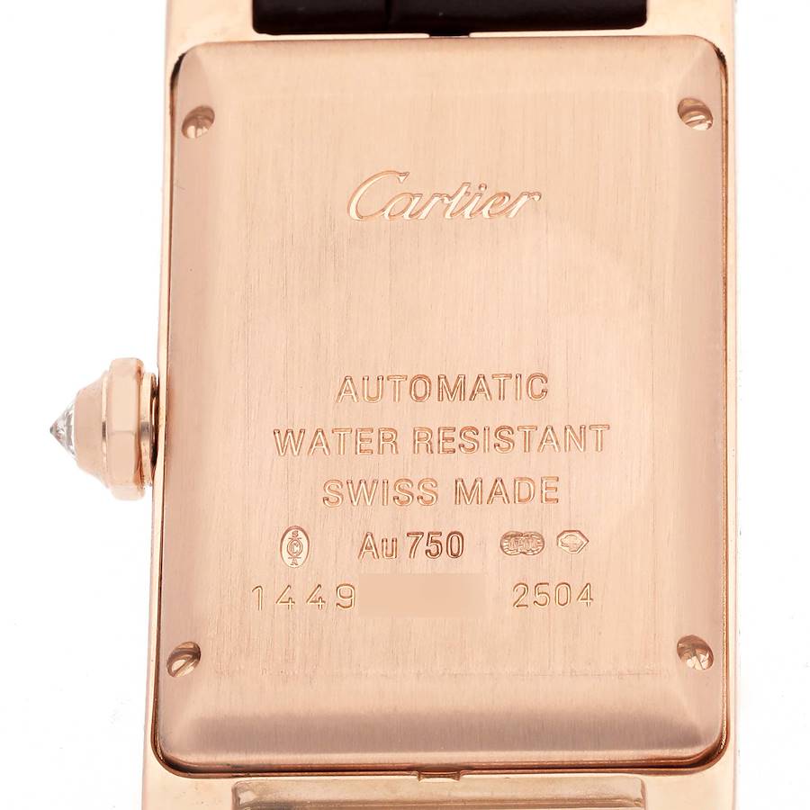 Cartier Tank Americaine Midsize Rose Gold Diamond Ladies Watch WB704751
