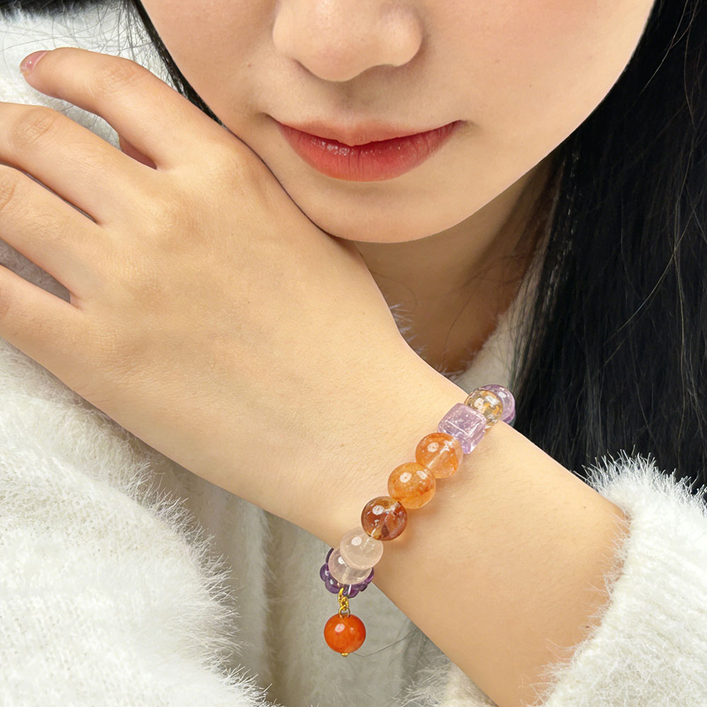 10mm Multi-Crystal Healing Bracelet | Balance, Protection & Abundance Energy