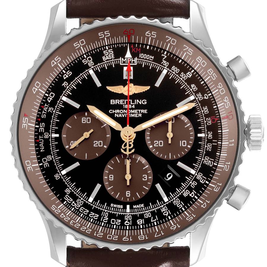 Breitling Navitimer 01 Brown Black Dial LE Mens Watch AB0127