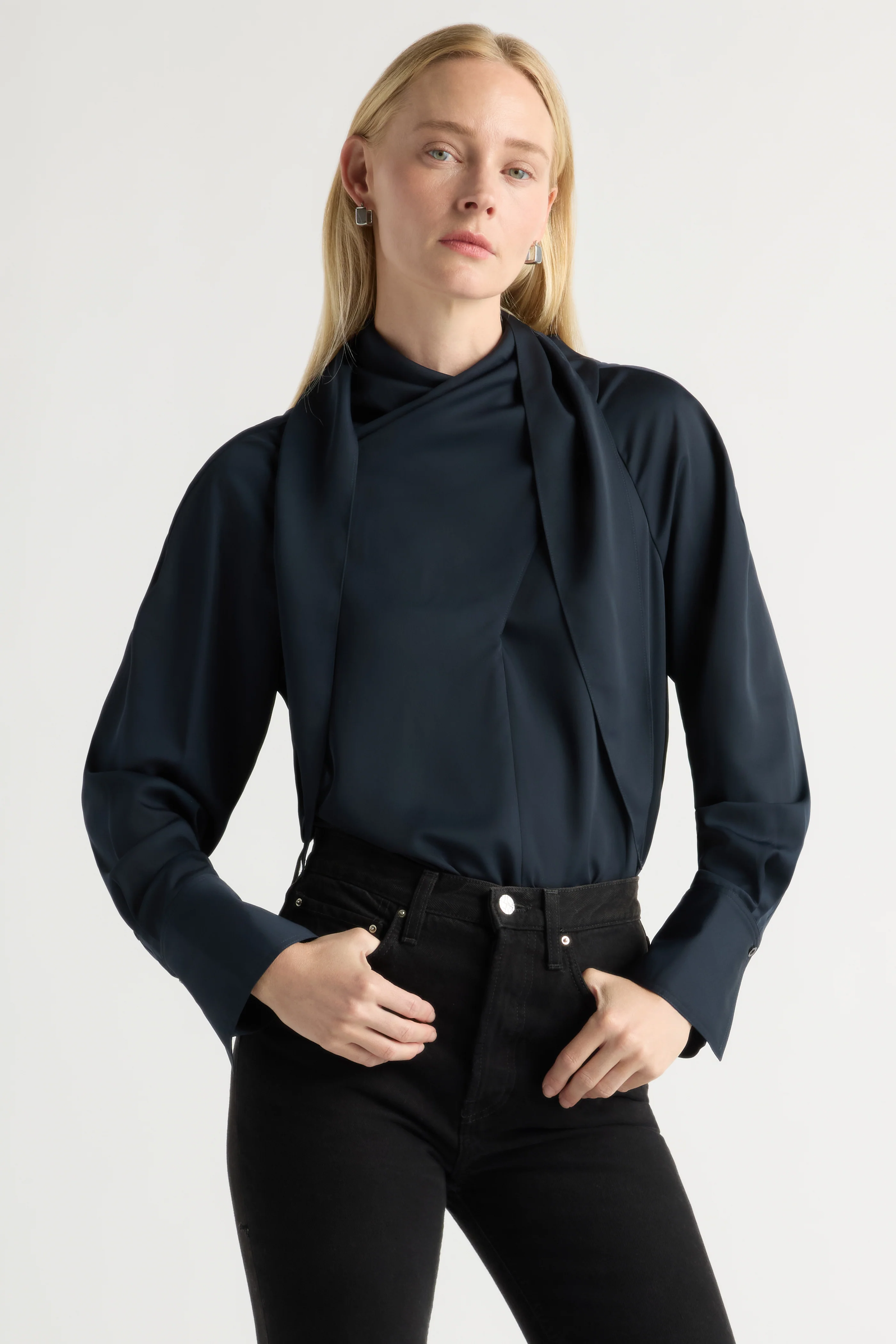 Josephine Scarf-Neck Blouse