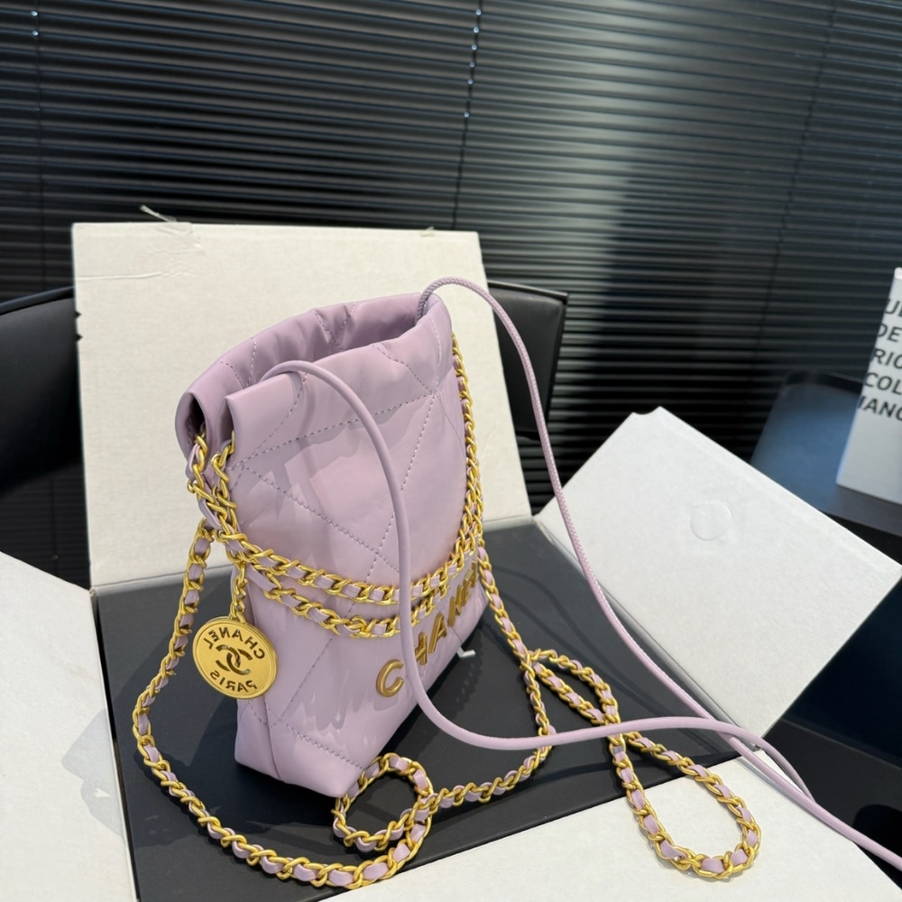 Chanel 22 Mini Handbag Purple 23Cm