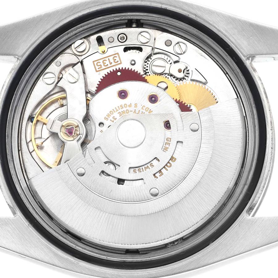 Rolex Datejust Steel White Gold Tuxedo Dial Mens Watch 116234