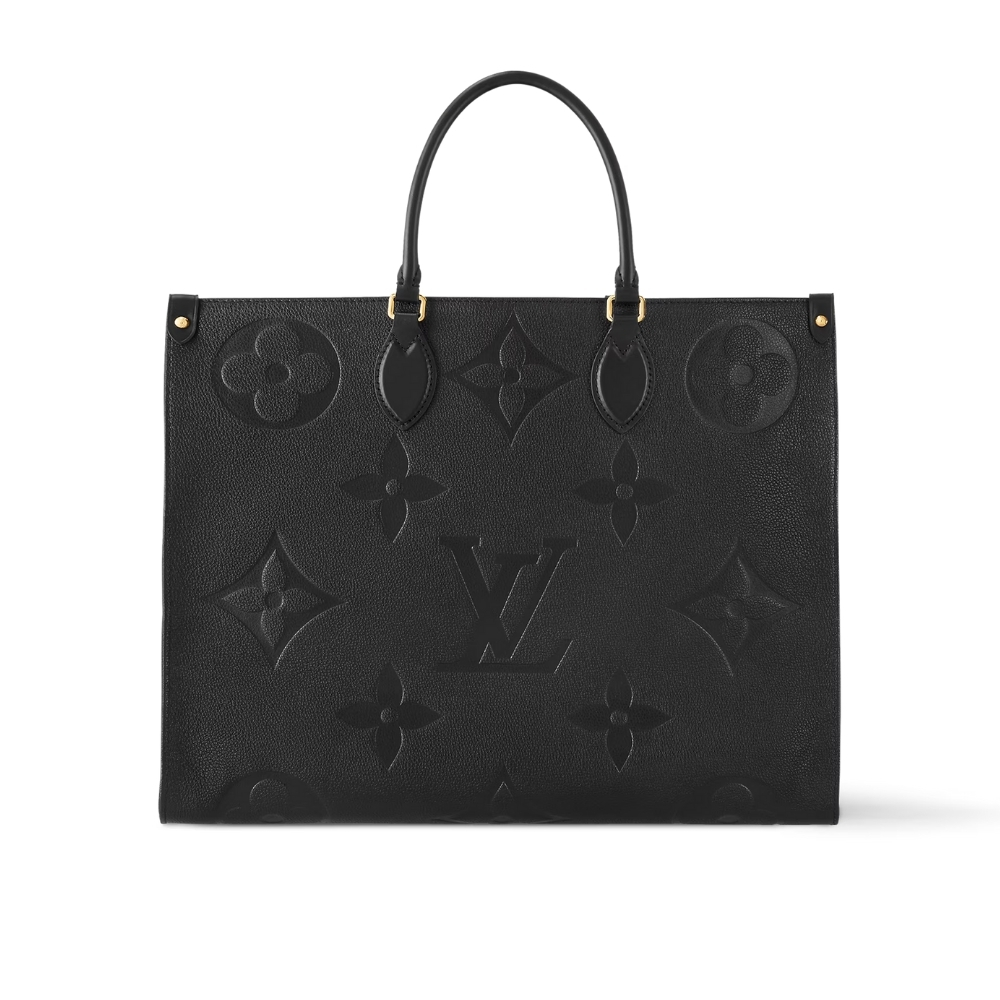 Louis Vuitton Onthego GM Bag Monogram Empreinte Leather Black 41Cm M44925