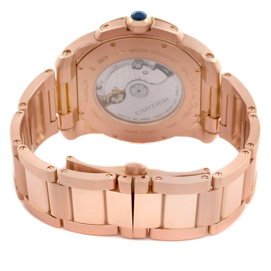 Cartier Calibre Rose Gold Brown Dial Automatic Mens Watch W7100040