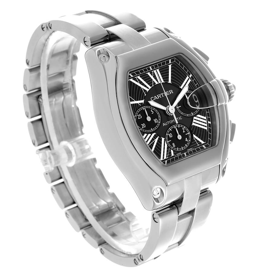 Cartier Roadster XL Chronograph Steel Mens Watch W62020X6