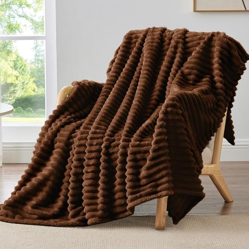 VELVETIER Fleece Throw Blanket for Couch