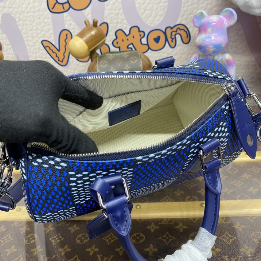 Replica Louis Vuitton Speedy Bandouliere 25 Blue Grid