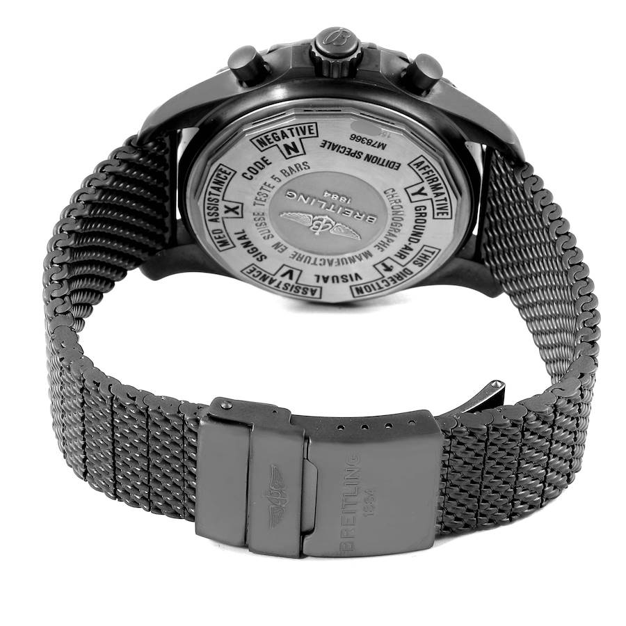 Breitling Chronospace Military GMT Alarm Blacksteel Mens Watch M78366