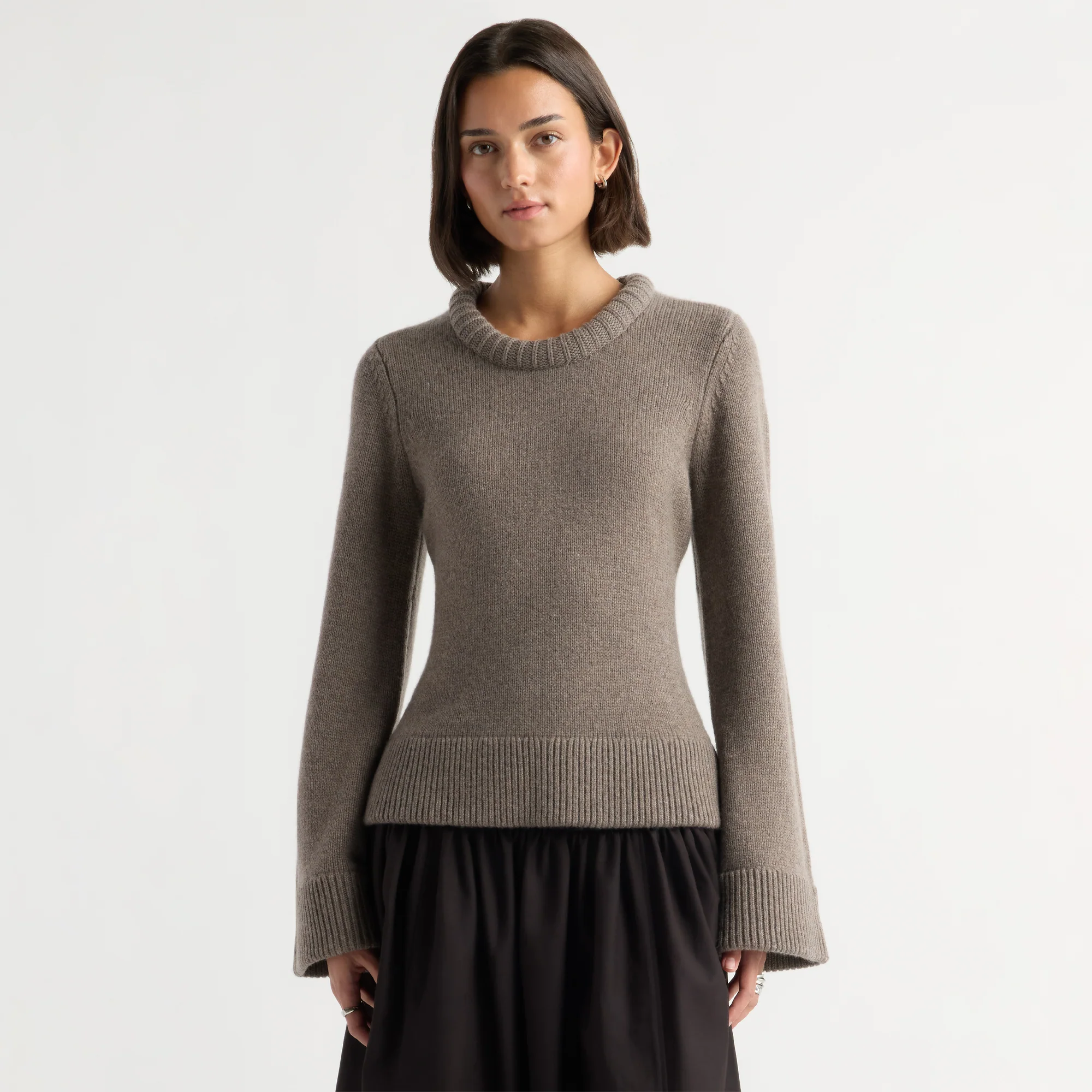 Brooke Chunky-Neck Wool-Cashmere Sweater