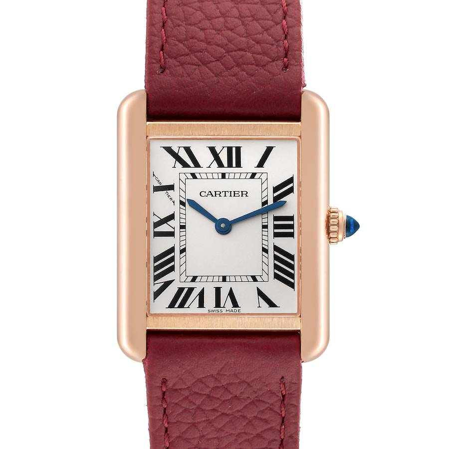 Cartier Tank Solo Silver Dial Rose Gold Steel Ladies Watch W5200024
