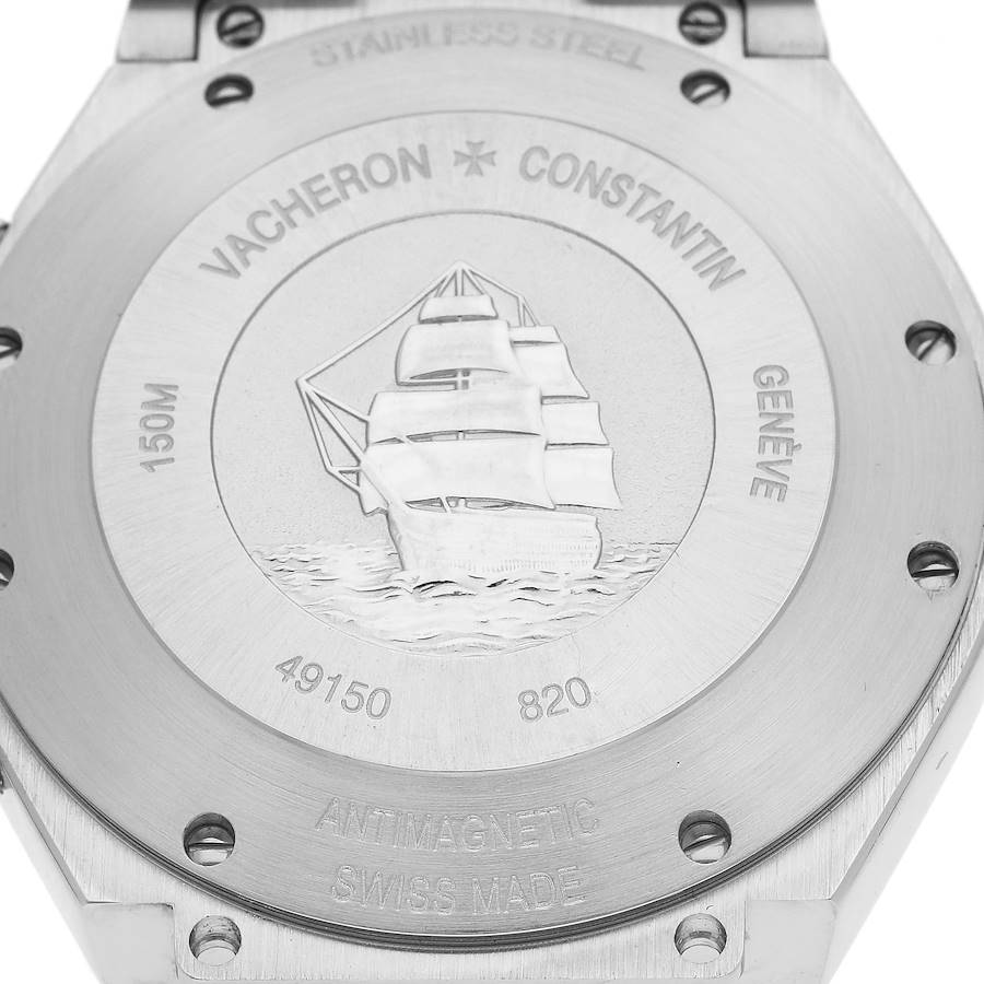 Vacheron Constantin Overseas Black Dial Steel Mens Watch 49150