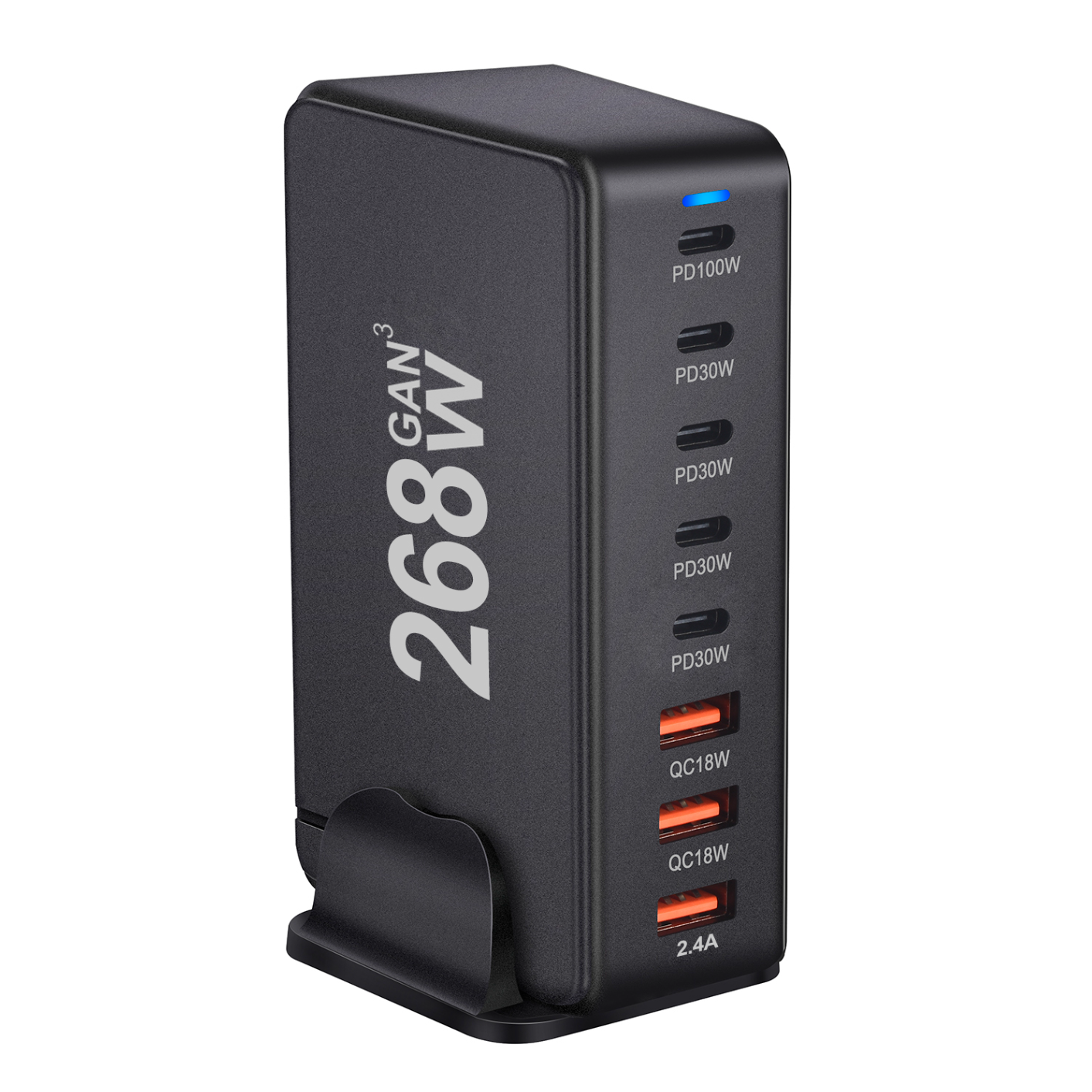 268W GaN Multi-Port Fast Charger USB-C PD Charging Hub