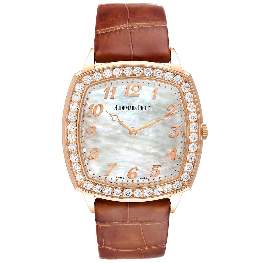 Audemars Piguet Tradition Rose Gold MOP Diamond Mens Watch 15337