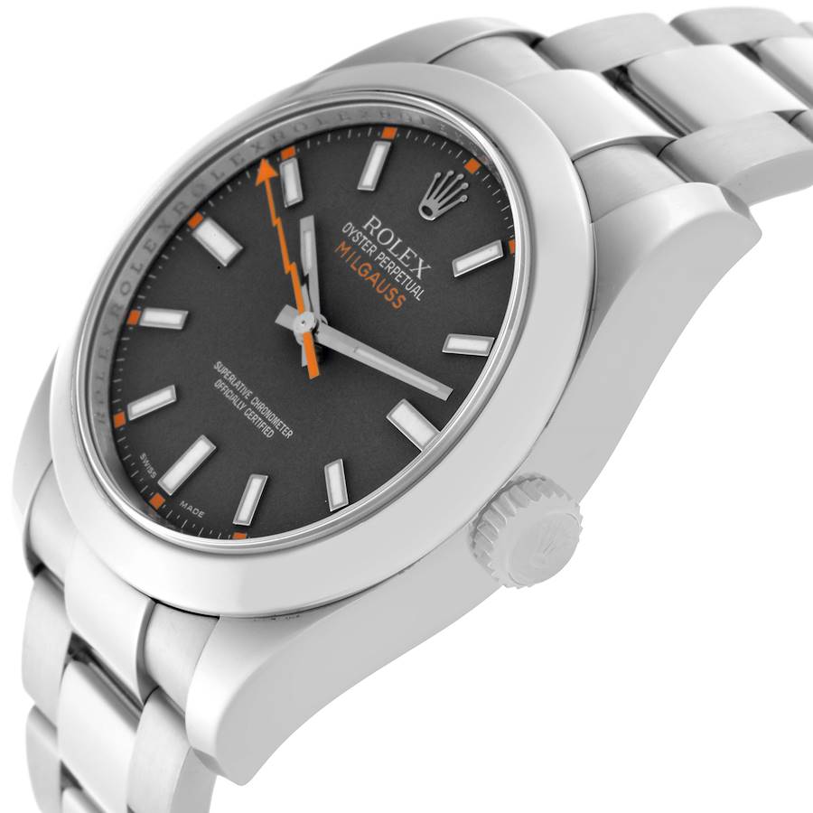 Rolex Milgauss 40mm Black Dial Steel Mens Watch 116400