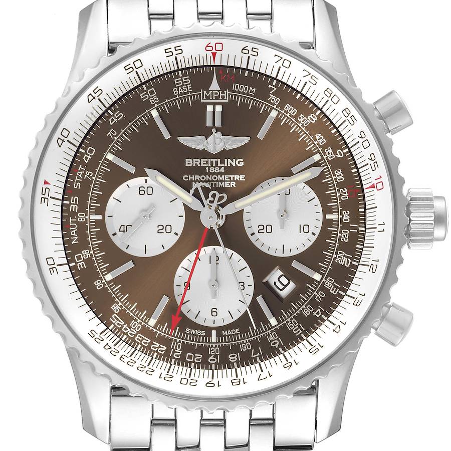 Breitling Navitimer Rattrapante Chronograph Steel Mens Watch AB0310