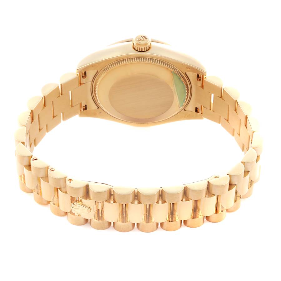 Rolex President Midsize Yellow Gold Mother Of Pearl Diamond Ladies Watch 178158