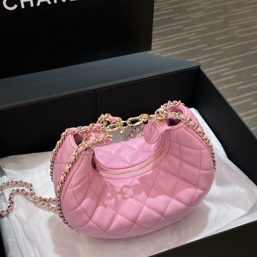 CHANEL 23P Crescent Bag Pink