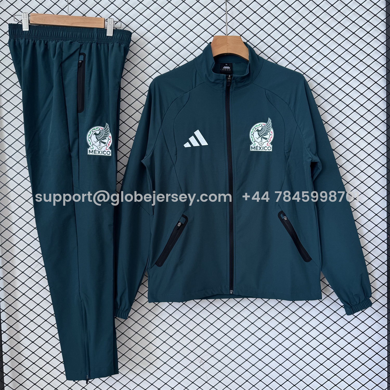 Mexico 2026 Windbreaker Training Set - Deep Green Top and Pants
