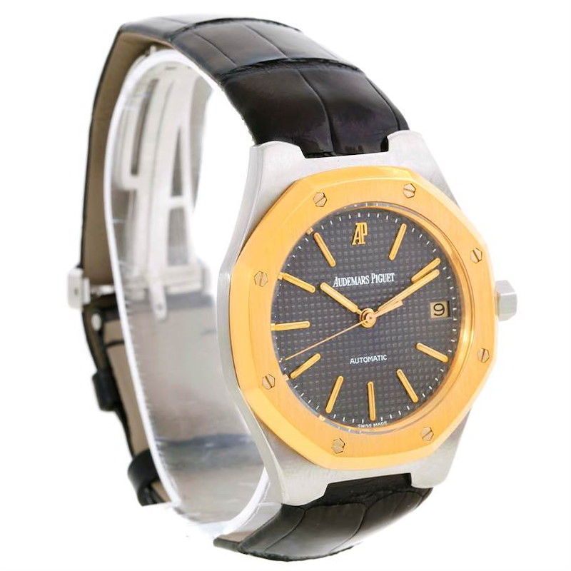 Audemars Piguet Royal Oak Cuir Steel 18K Yellow Gold Mens Watch 14800