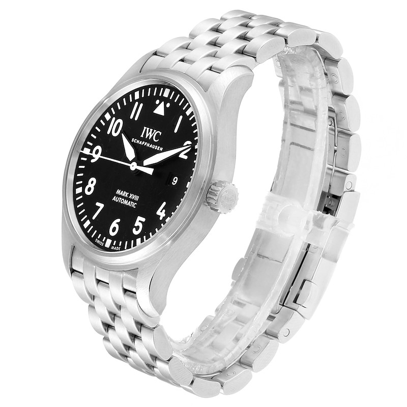 IWC Pilot Mark XVIII Black Dial Steel Mens Watch IW327011