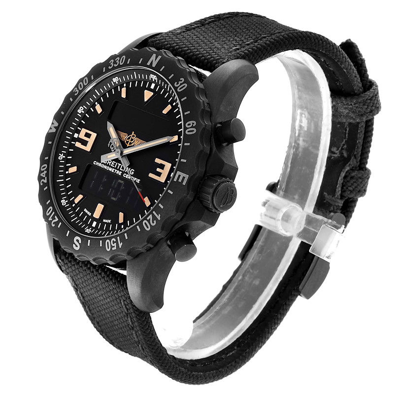Breitling Chronospace Military GMT Alarm Blacksteel Mens Watch M78366
