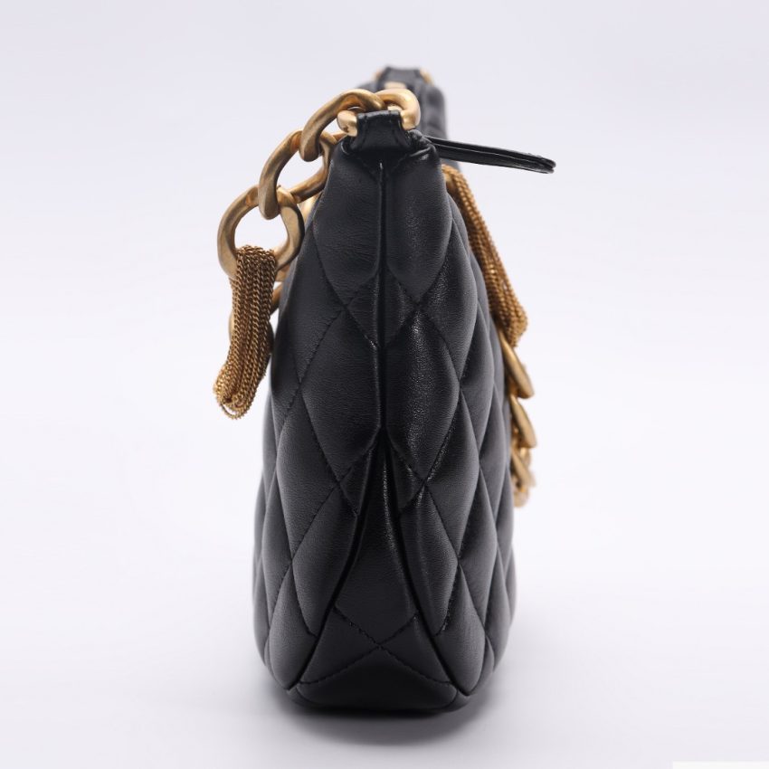 CHANEL Chain Hobo Black