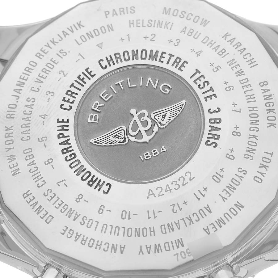 Breitling Navitimer GMT Blue Dial Steel Mens Watch A24322