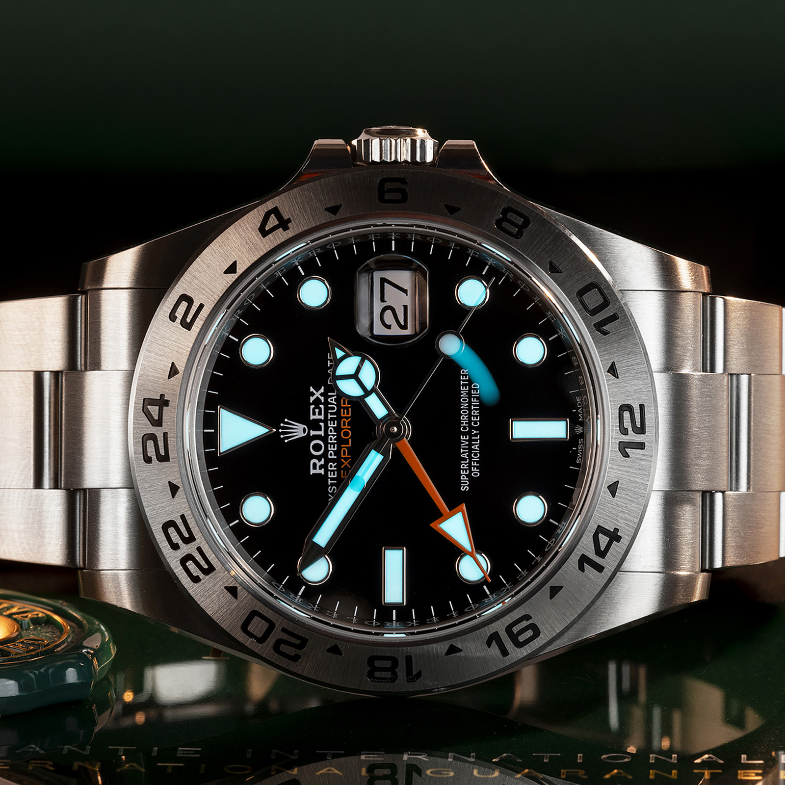 Rolex Explorer II 42 White Dial Orange Hand Mens Watch 216570
