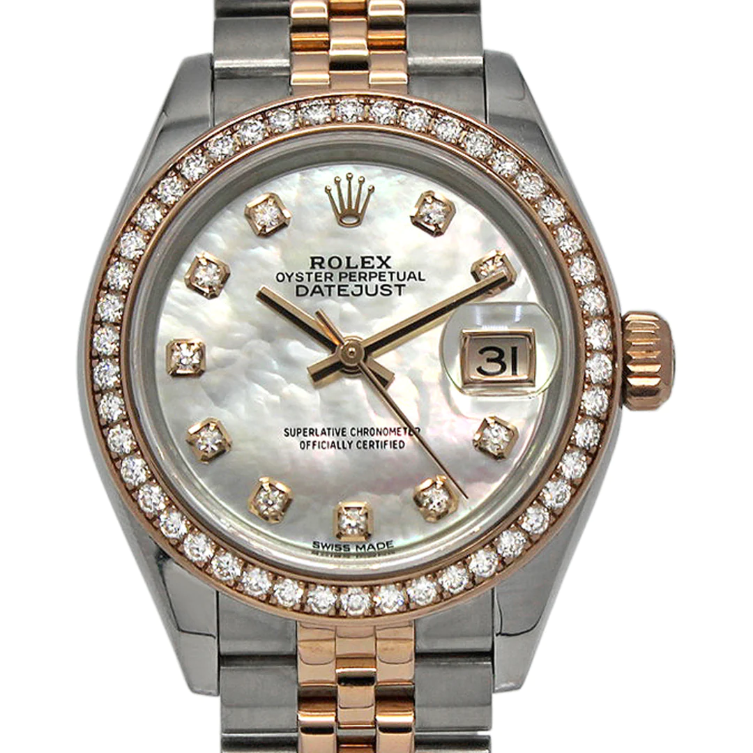 ?Limited Stock-Rolex Lady Datejust 28mm Everose Diamond Bezel Two-Tone 279381