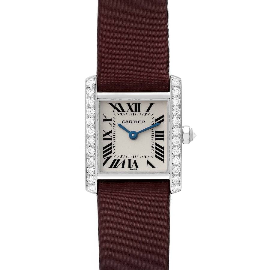 Cartier Tank Francaise White Gold Diamond Ladies Watch WE100251