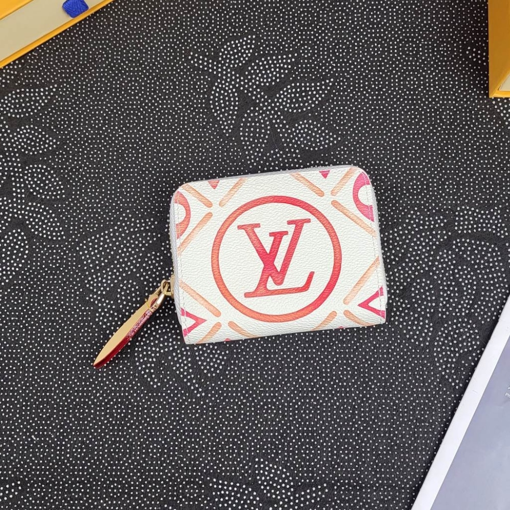 Louis Vuitton Lv By The Pool Zippy Coin Purse Coral 11cm