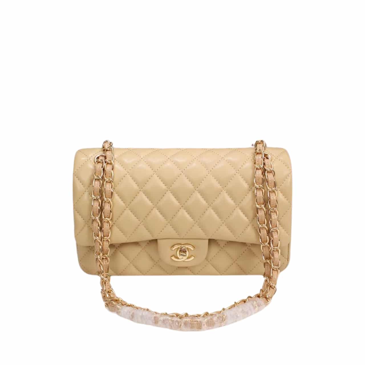 Chanel Classic Flap Beige Gold Hardware 25Cm