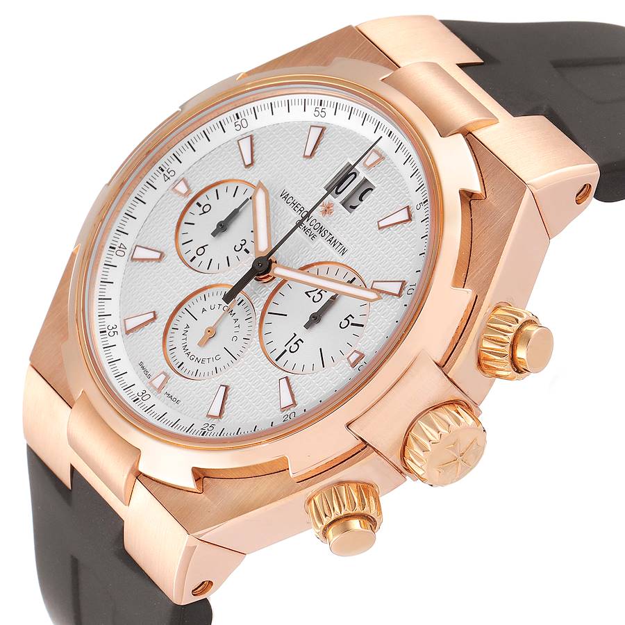 Vacheron Constantin Overseas Rose Gold Silver Dial Mens Watch 49150