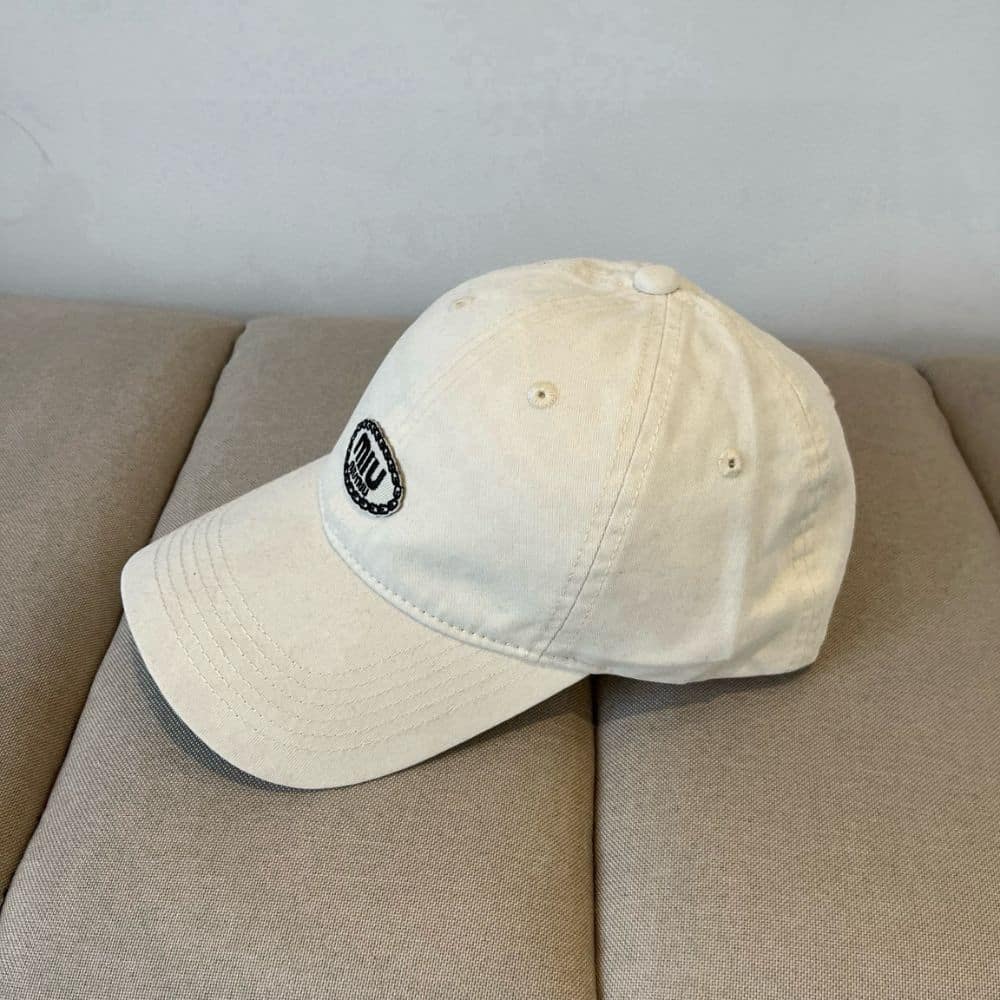 Miumiu Baseball Cap Basic White